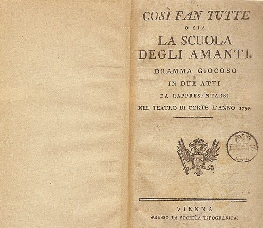 Cosi libretto - Act 1.1
