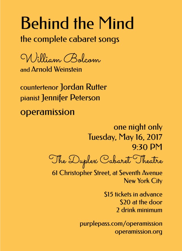 bolcom rutter cabaret postcard image back